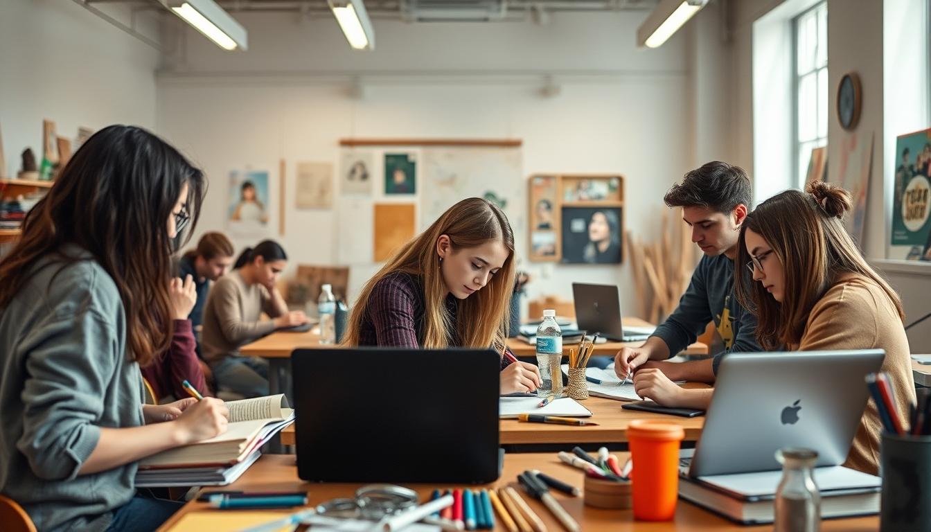 Student developing practical and academic skills